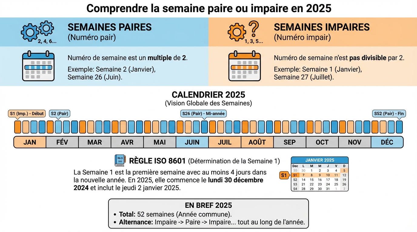 Impact des semaines paires et impaires sur votre quotidien