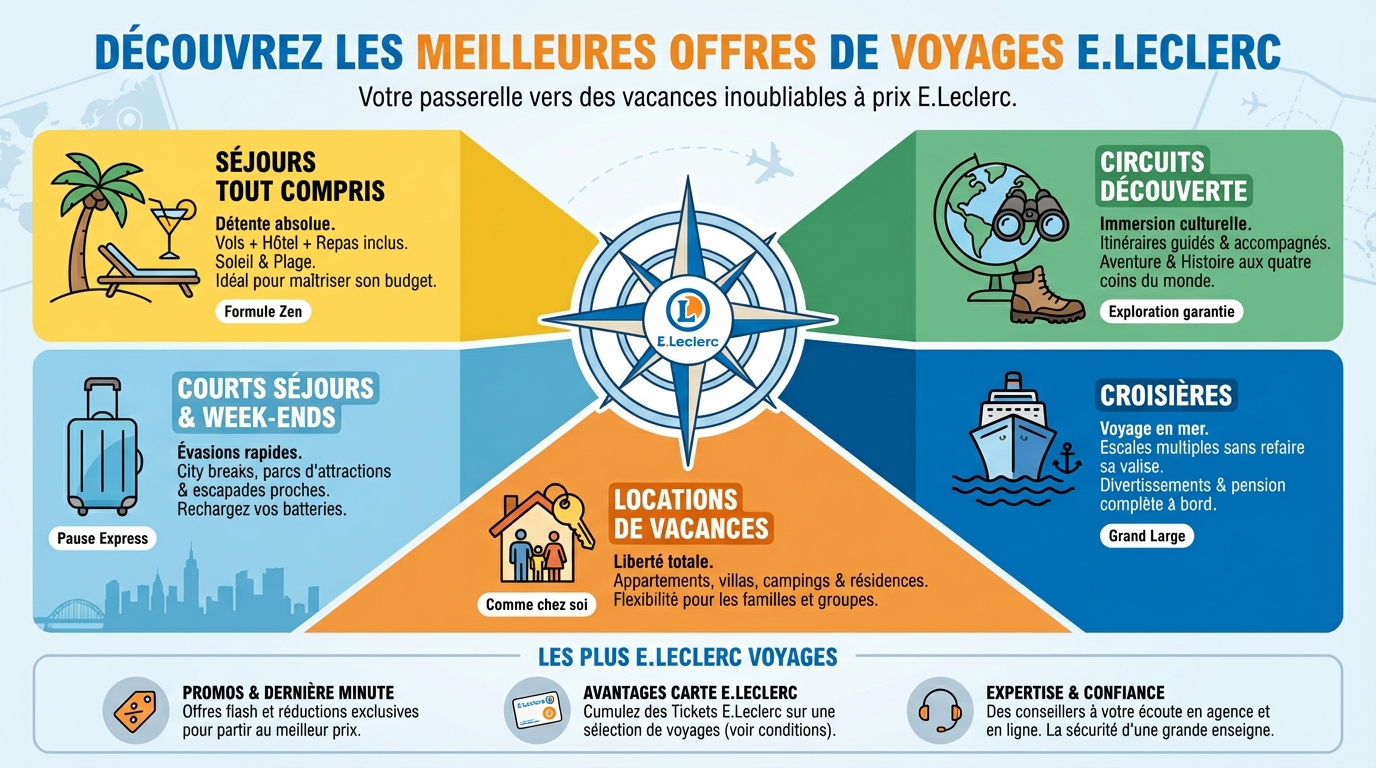 Les offres de voyages Leclerc