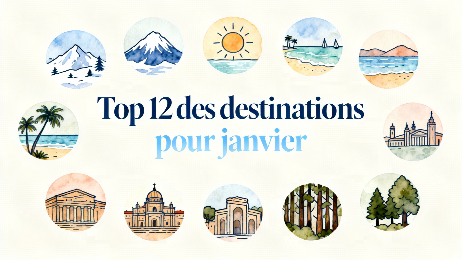 Top 12 des destinations pour janvier