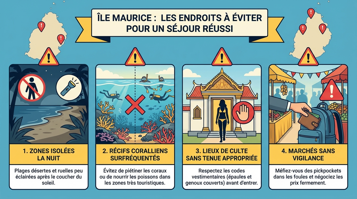 Les endroits à éviter